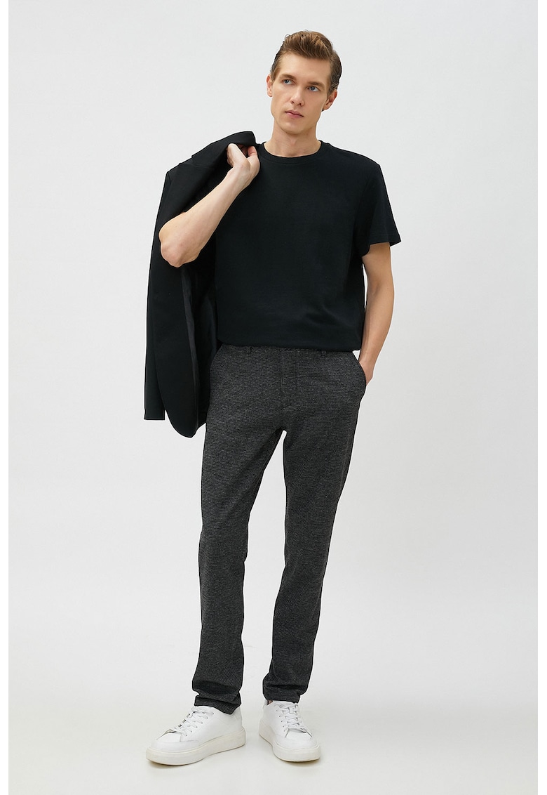 Pantaloni drepti cu talie medie