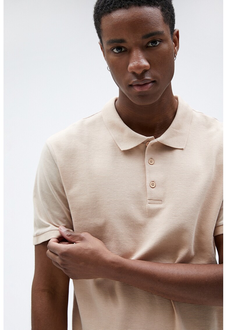 Tricou polo slim fit de bumbac
