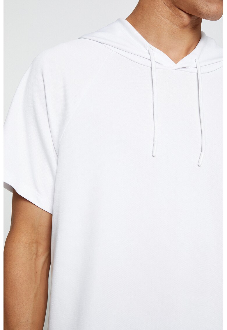 Tricou uni cu gluga
