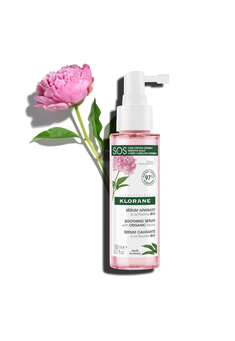 Ser cu extract de bujor pentru scalpul iritat 100 ml