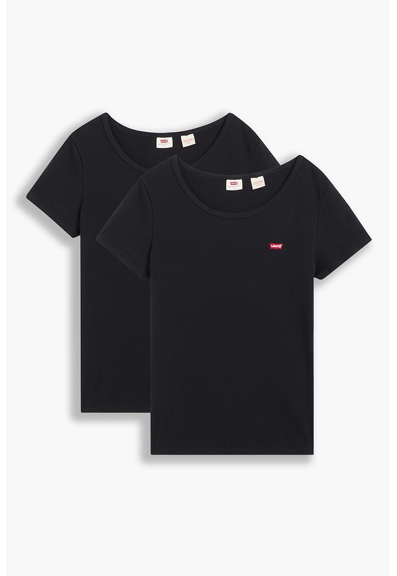 Set de tricouri slim fit din bumbac - 2 piese