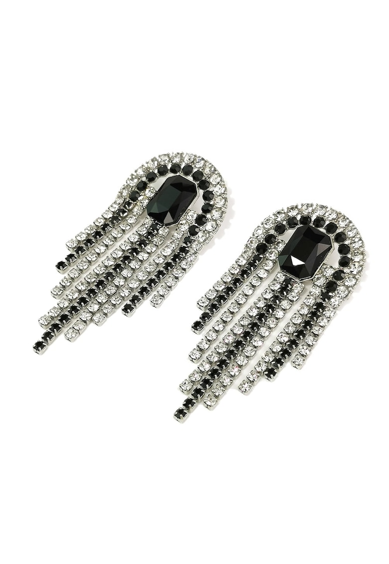 Cercei argintii - masivi - cu franjuri si pietre - Feliza C6 -