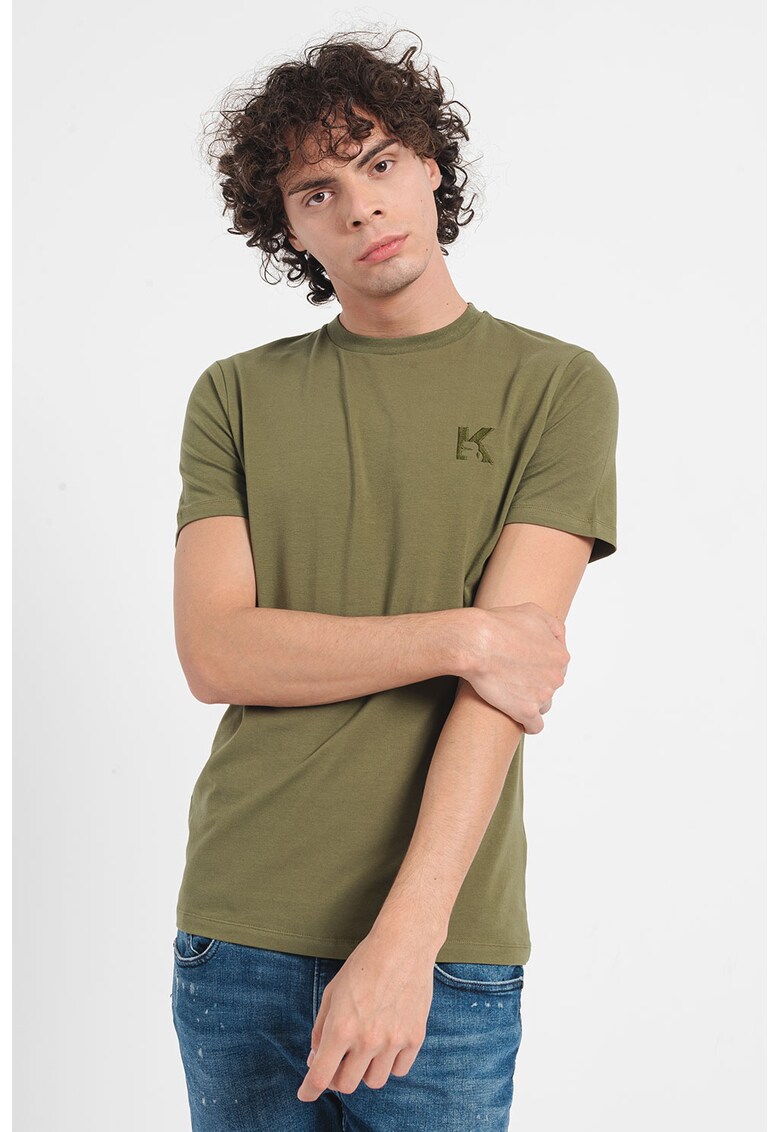 Tricou cu model uni si detalii logo