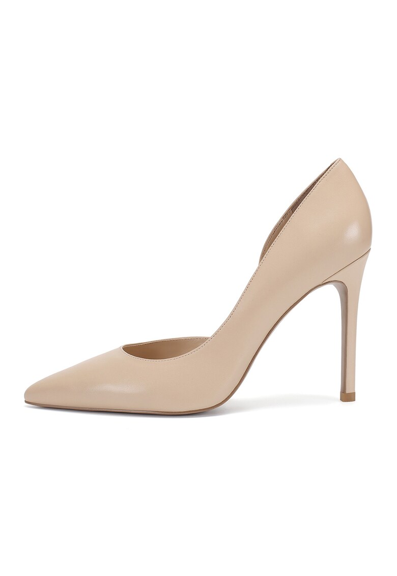 Pantofi din piele cu toc stiletto si varf ascutit