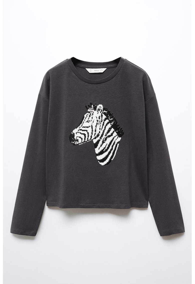 Bluza cu paiete reversibile Animal