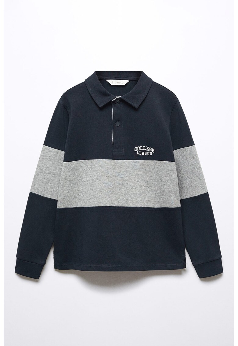 Bluza polo cu aspect contrastant League