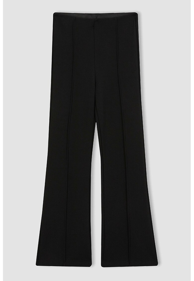 Pantaloni evazati cu talie elastica
