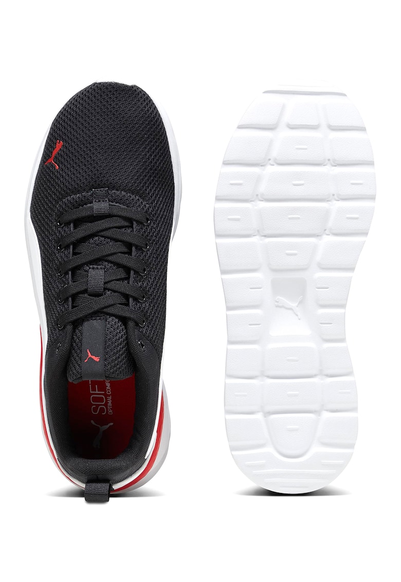 Pantofi sport de piele ecologica si material textil Anzarun Lite