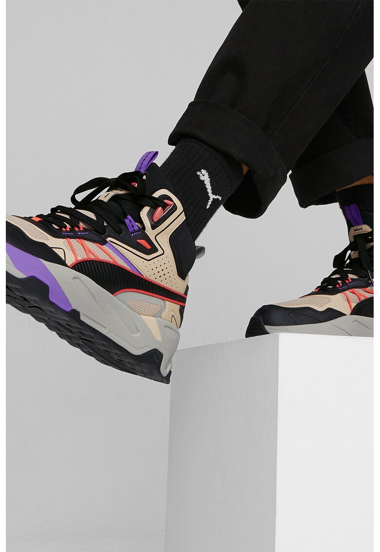 Pantofi sport mid-high cu aspect contrastant trinity mid hybrid granola