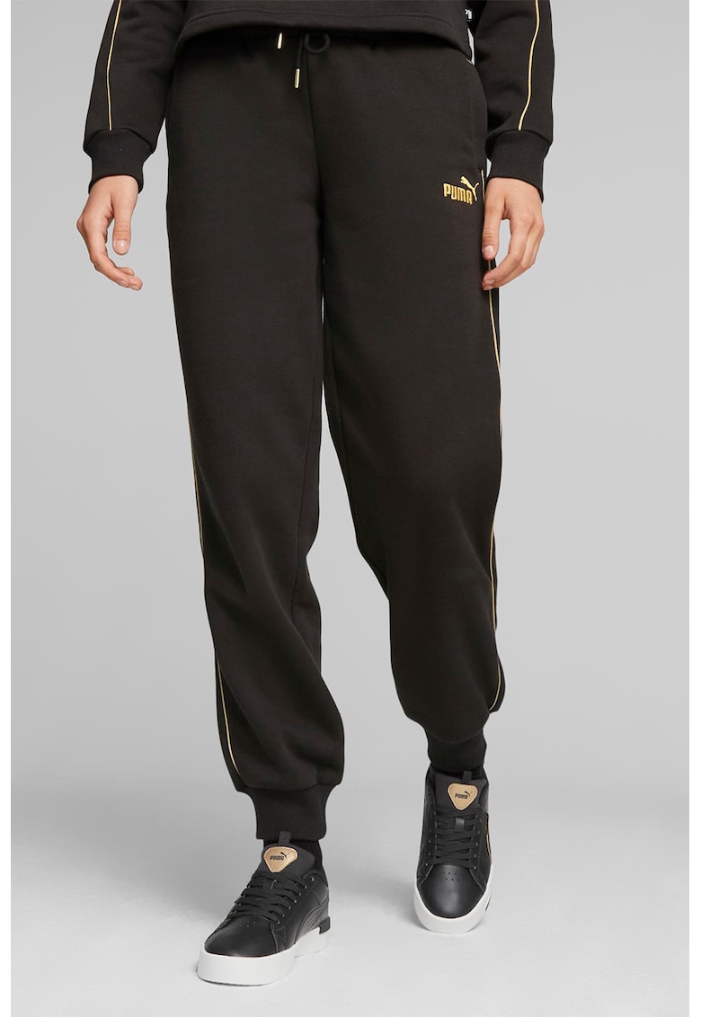 Pantaloni sport cu buzunare laterale Essentials Minimal Gold