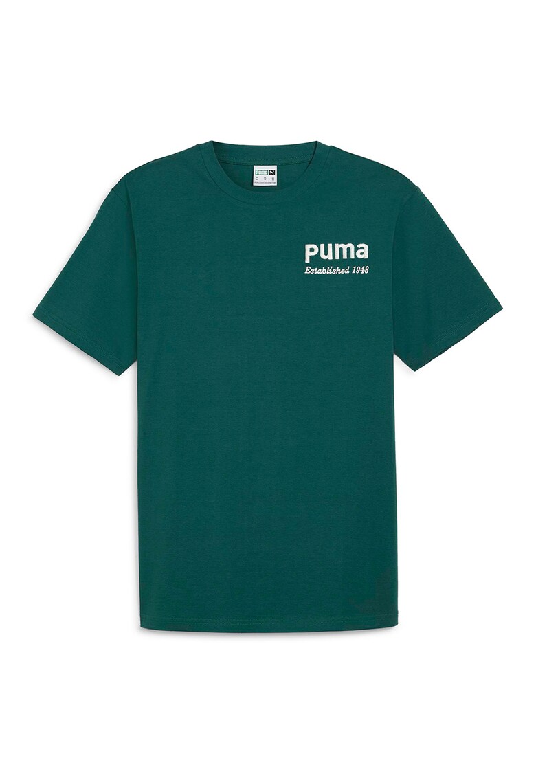 Tricou de bumbac cu logo brodat