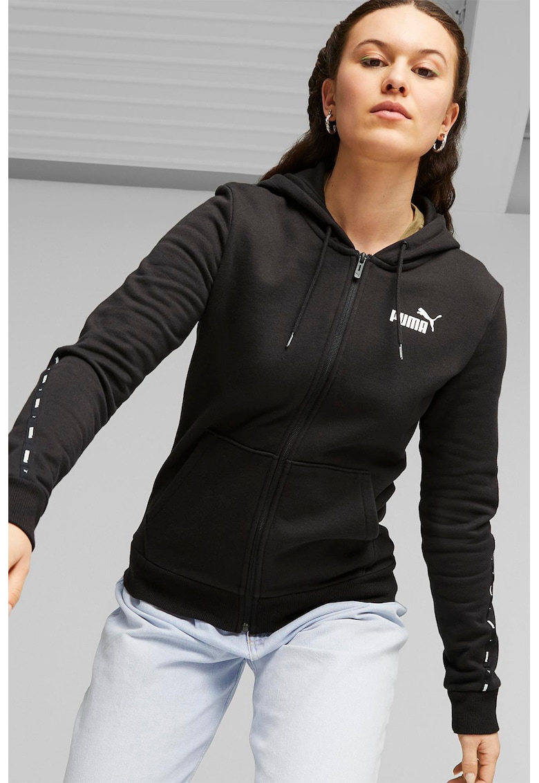 Hanorac cu fermoar si logo Essential Tape