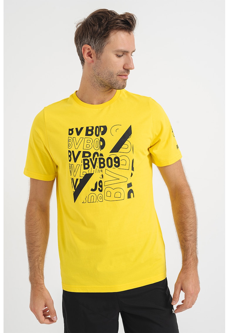 Tricou cu imprimeu text pentru fotbal BVB