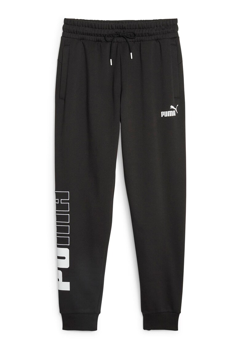 Pantaloni sport cu imprimeu logo supradimensionat Power