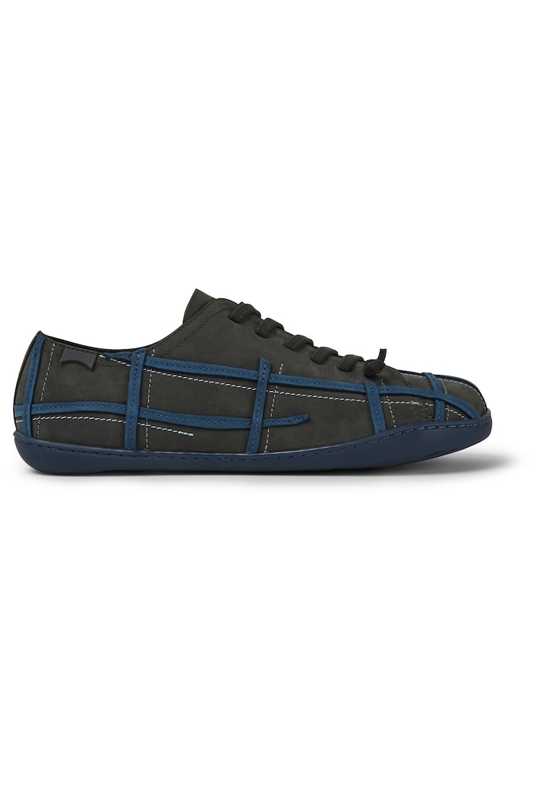 Pantofi casual de piele cu garnituri contrastante Twins - Gri inchis