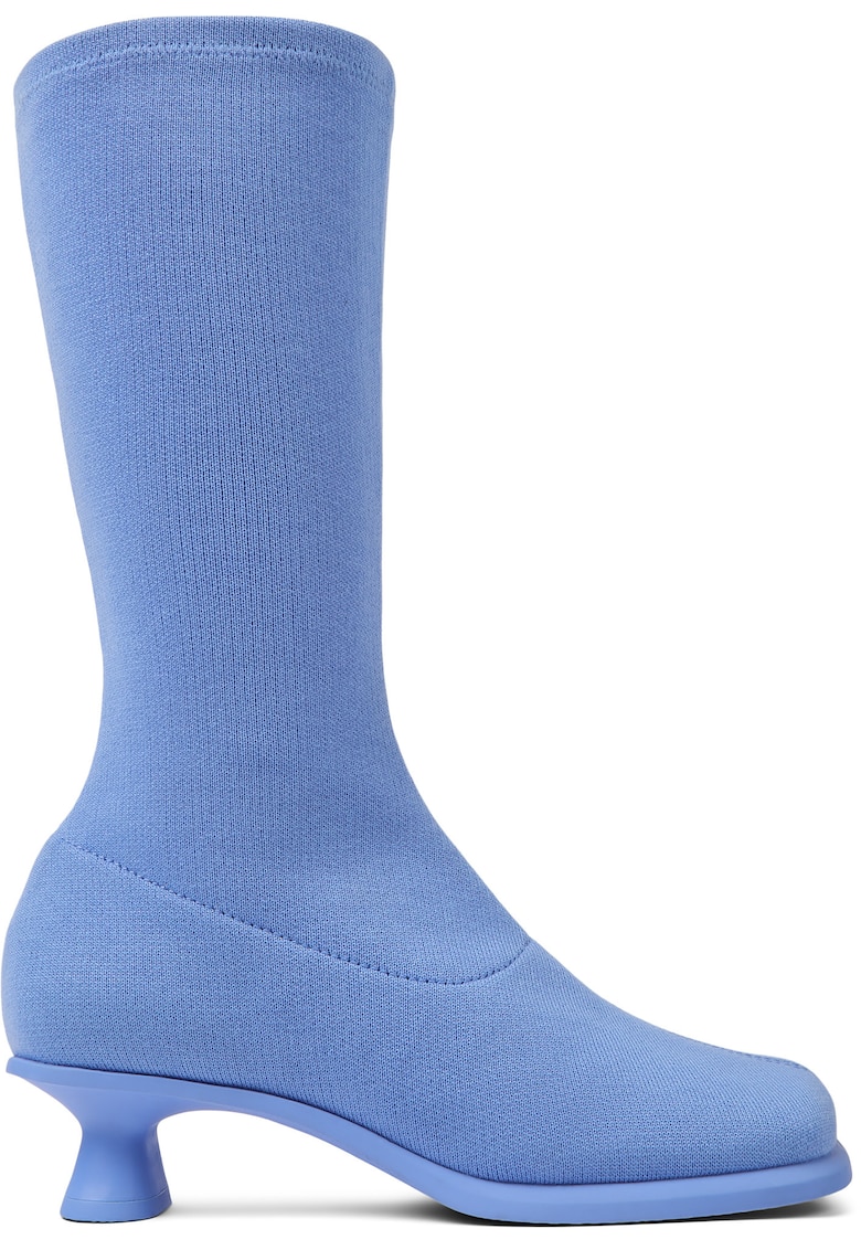 Cizme mid-calf cu parte superiora din material textil Dina 545