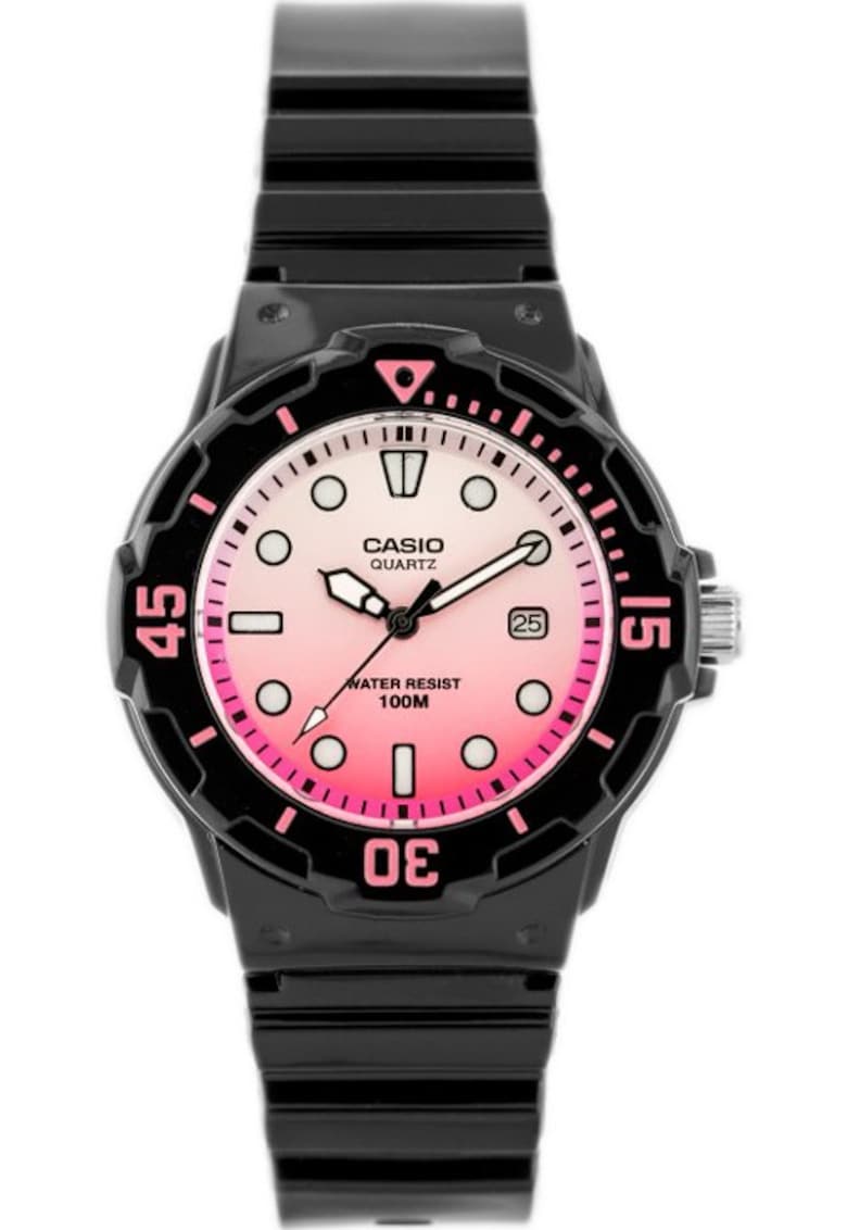 Ceas dama - Quartz - Plastic - Negru/Roz
