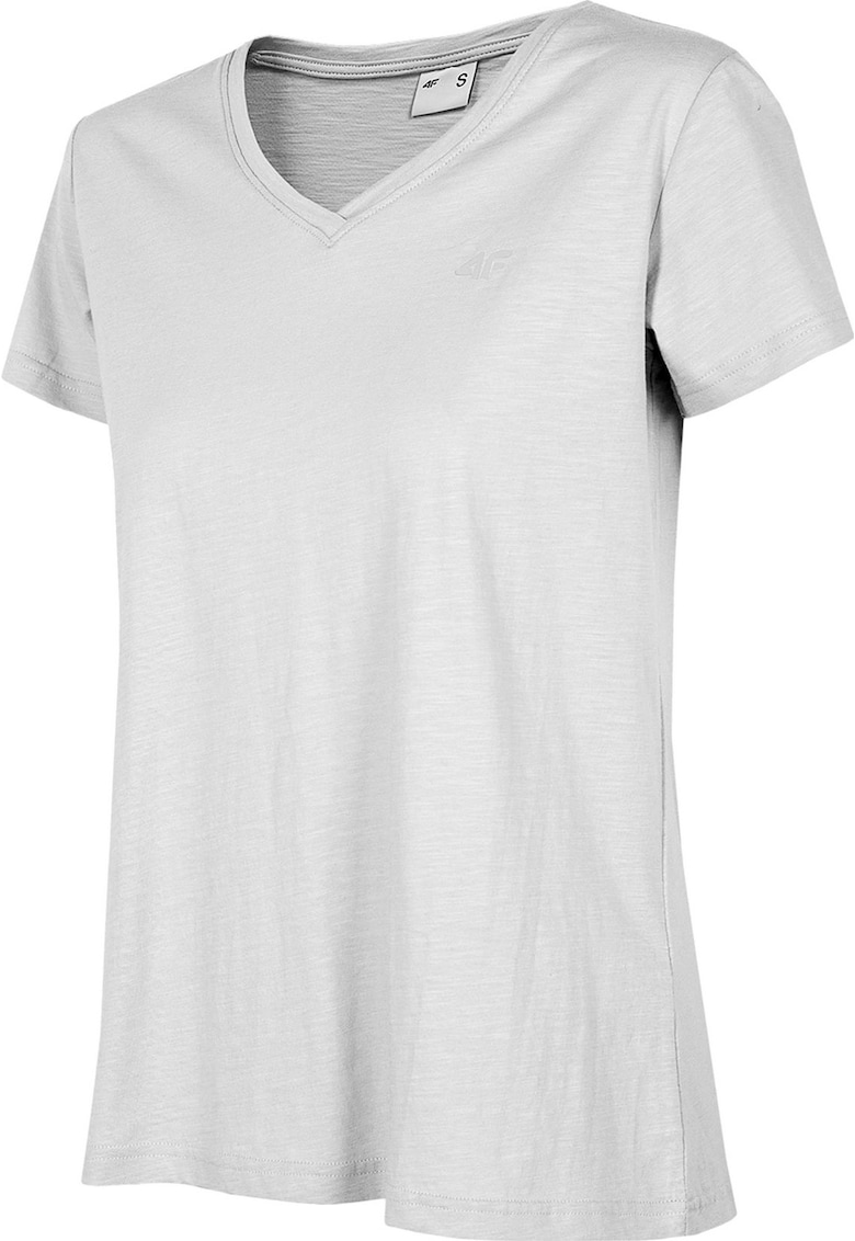 Tricou dama - Bumbac - Gri deschis