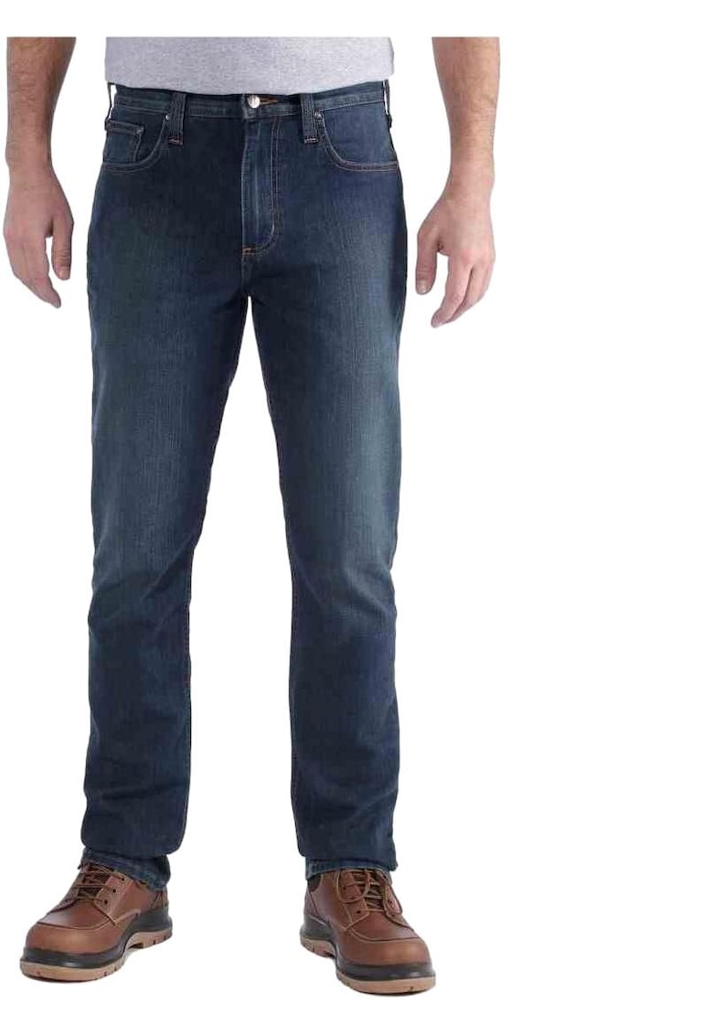 Pantaloni conici pentru barbati - Rugged - Bumbac - Albastru - W30/L30