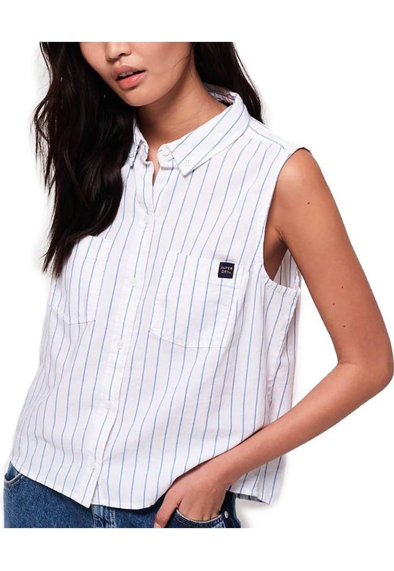 Camasa fara maneci pentru femei Superdry - Alb -