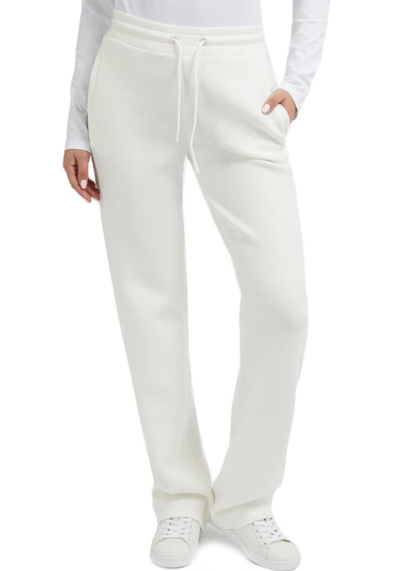 Pantaloni de dama - Elastan/Poliamida/Viscoza - Alb -