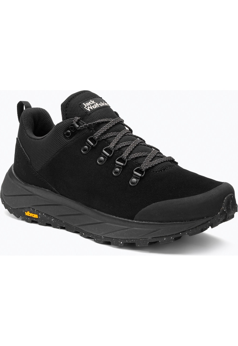 Pantofi drumetie barbati Terraventure Urban Low - Piele naturala - Negru - Negru