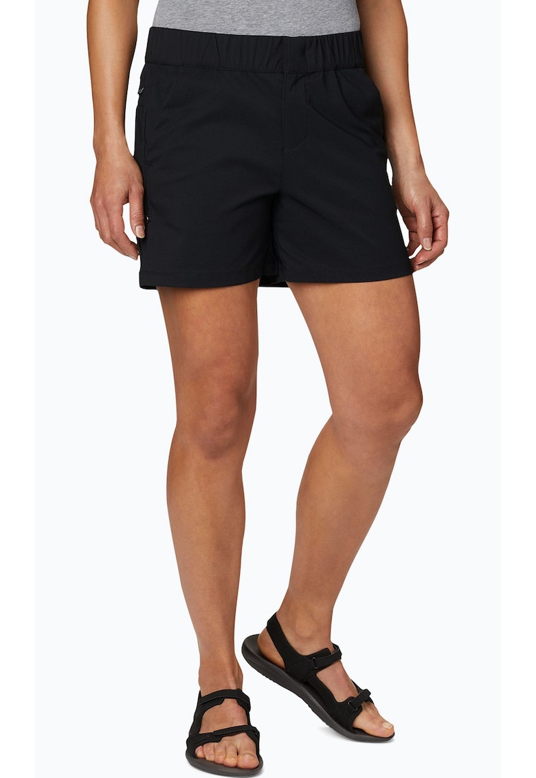 Pantaloni scurti de trekking pentru femei -  Saturday Trail - Nylon - Elastan - Negru