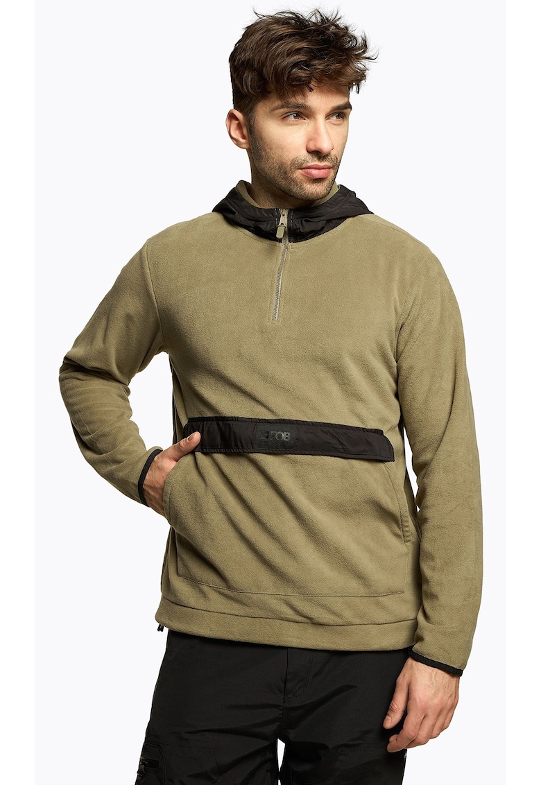 Geaca de snowboarding barbati - Poliester - Kaki/Negru -