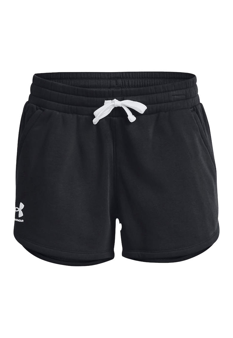 Pantaloni scurti sport pentru femei - Bumbac/Poliester - Negru -