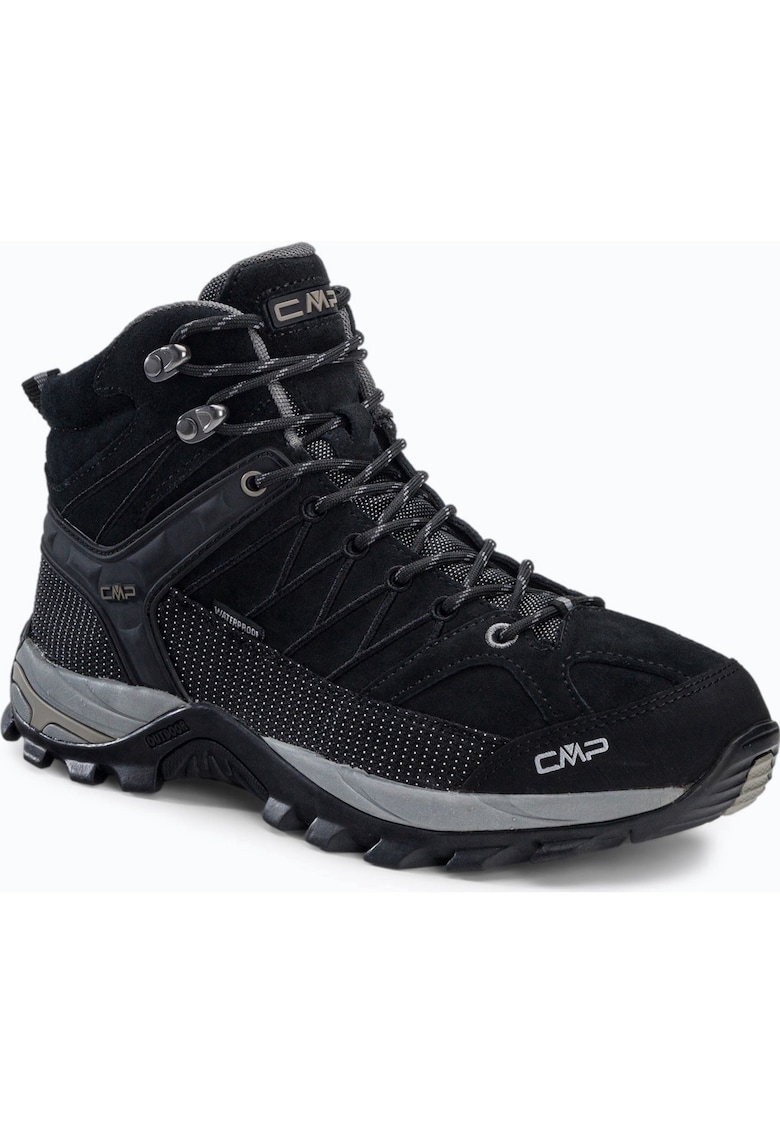 Pantofi de trekking - Piele - Negru/Gri - Negru/Gri