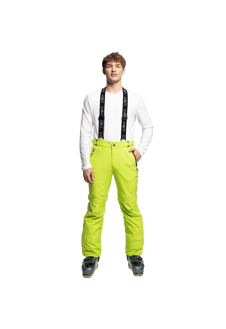 Pantaloni de schi pentru barbati - Poliester/Elastan - Verde - Verde