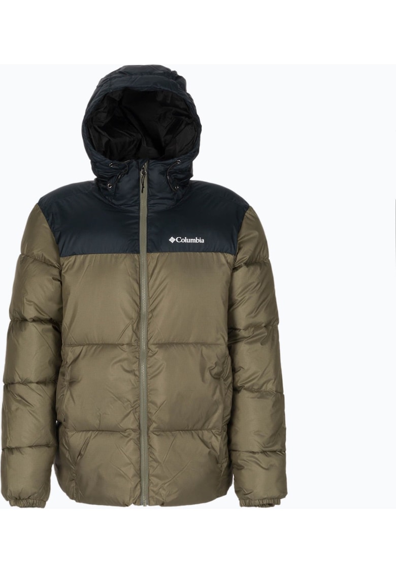 Geaca pentru barbati cu gluga - Poliester - Verde - Verde/Negru