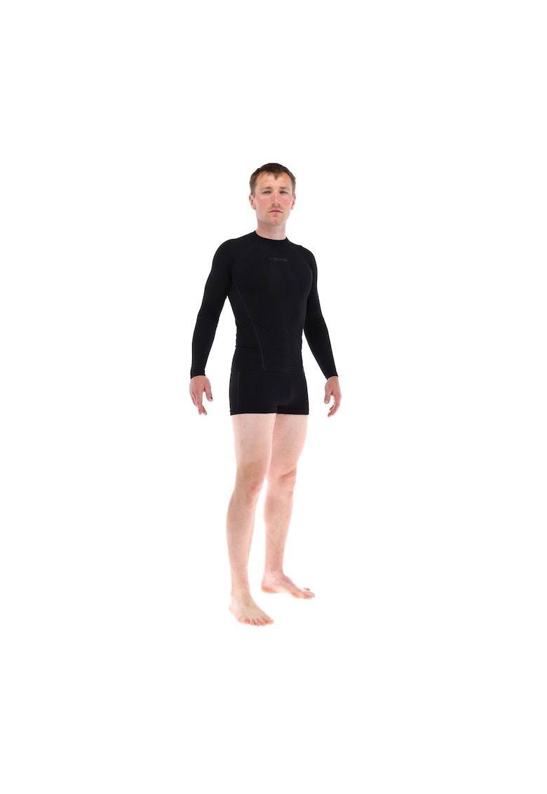 Tricou termoactiv barbati - Poliester - Negru - Negru