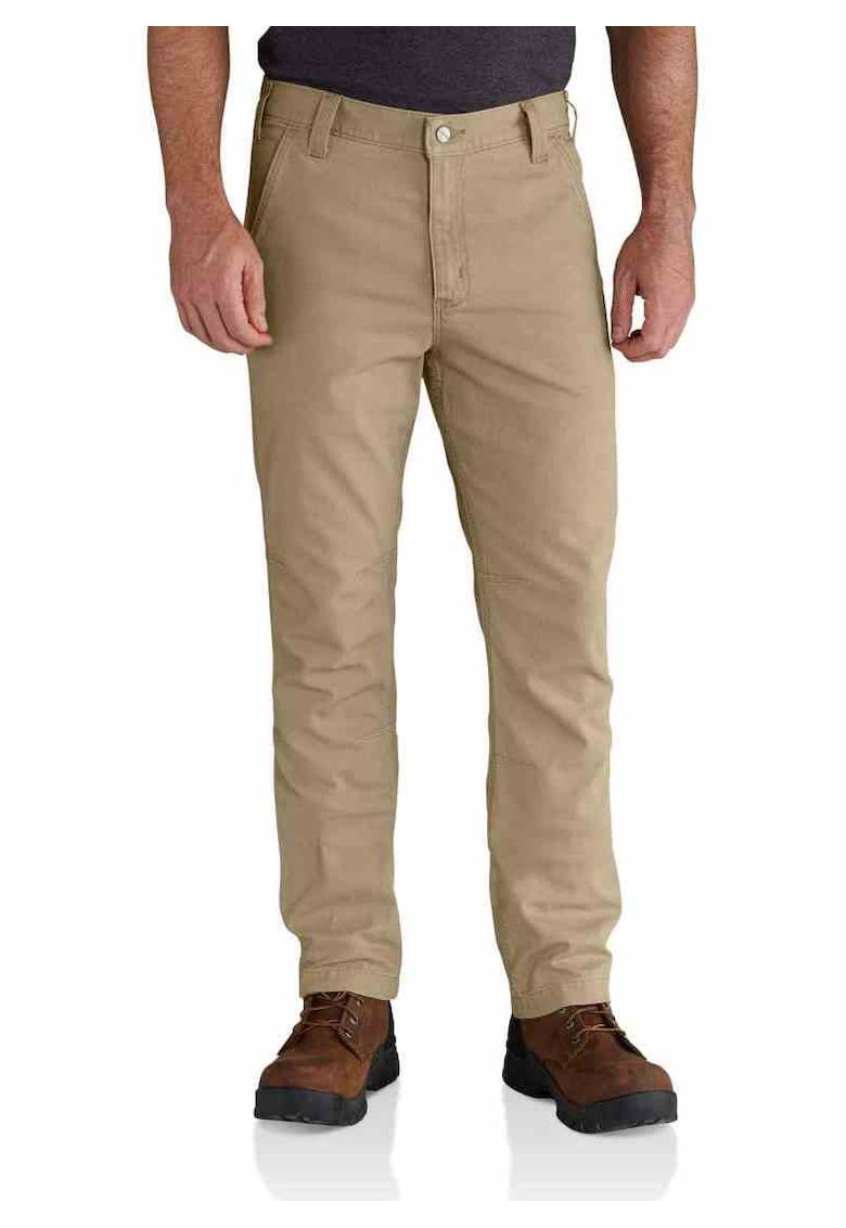 Pantaloni barbati Rigby Straight Fit - bej - material din bumbac - croiala dreapta