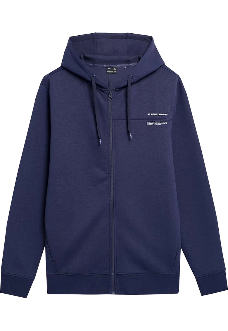 Hanorac unisex - poliester/bumbac - albastru inchis