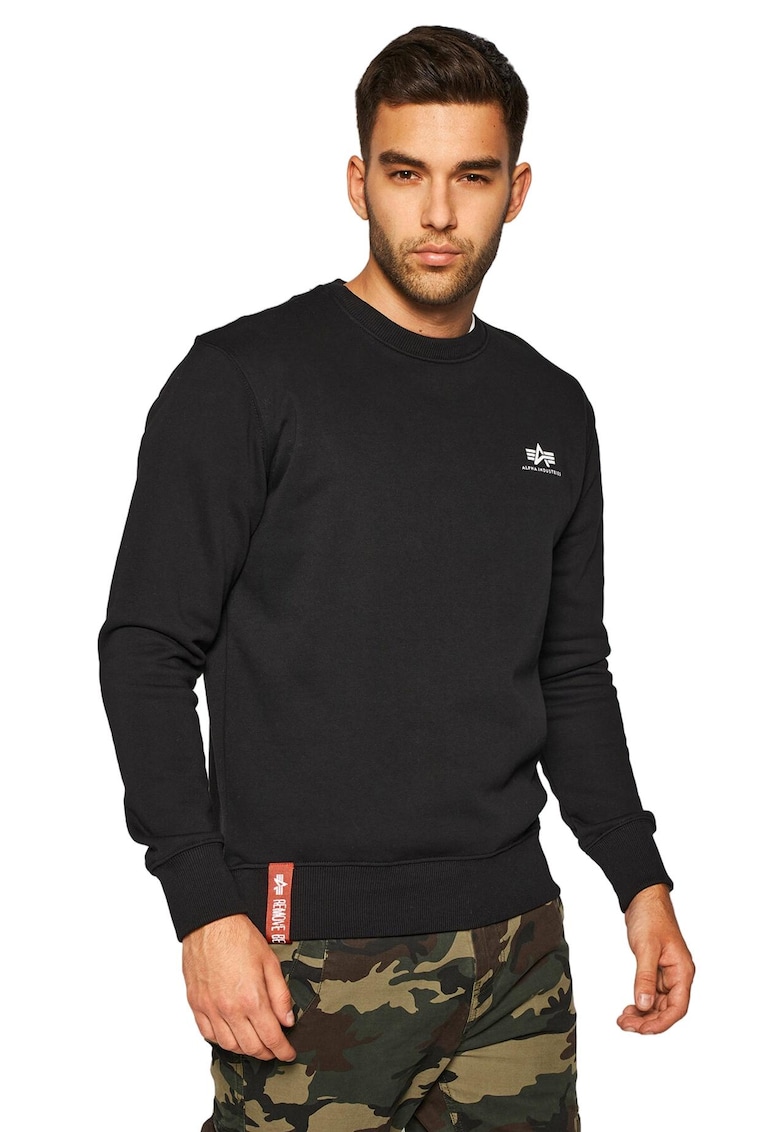 Pulover barbati - Bumbac - Negru - 68788 - Alb/Negru