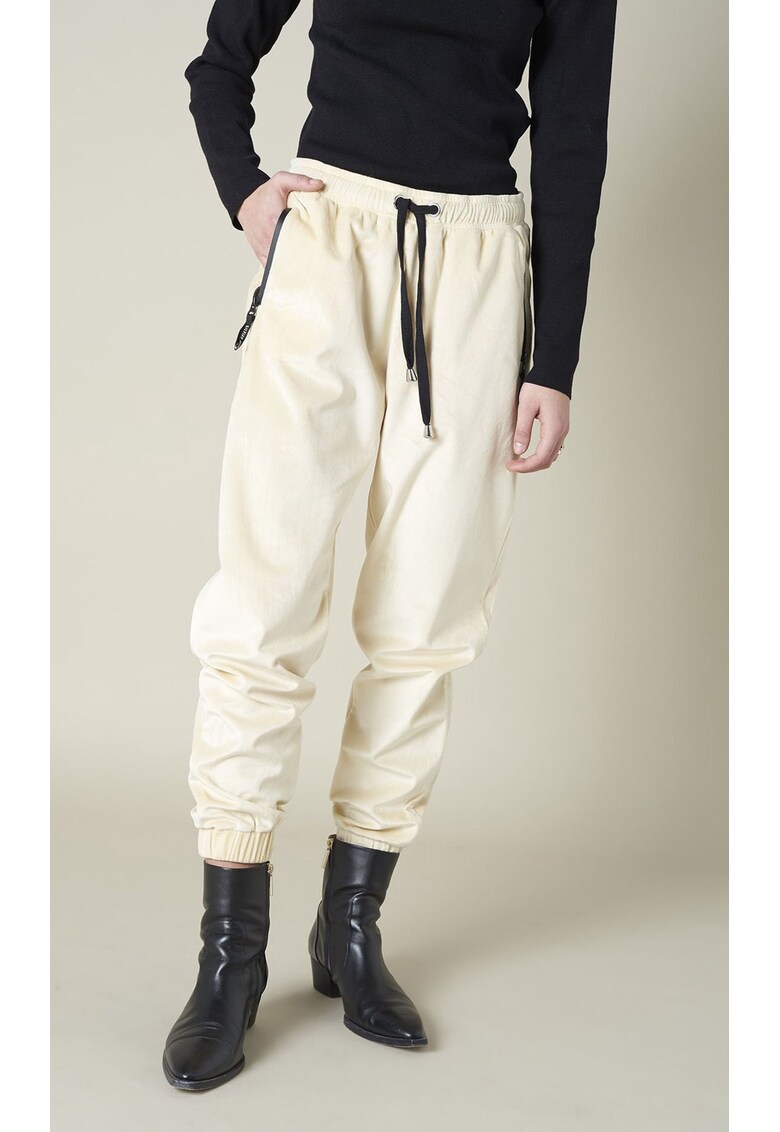 Pantaloni dama - Poliester - Alb/ Negru - 68465 - Alb/Negru