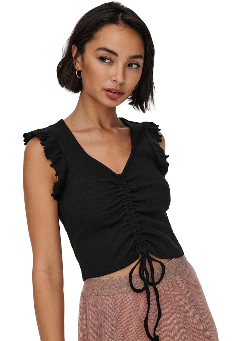 Top dama - Bumbac - Negru