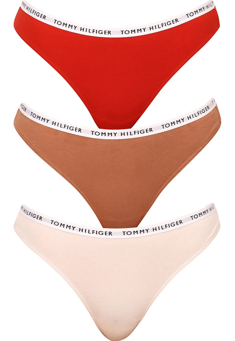 Set de 3 perechi de chiloti tanga dama - Multicolor - L
