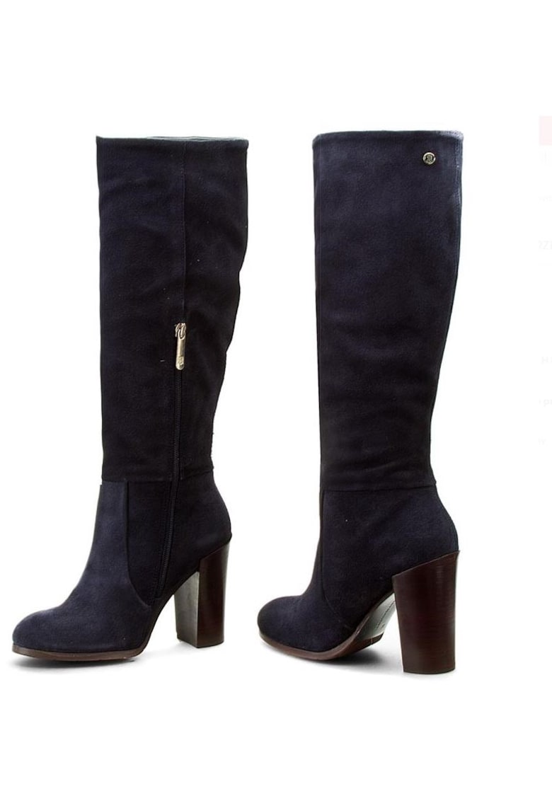 Cizme dama - Piele naturala - Bleumarin -
