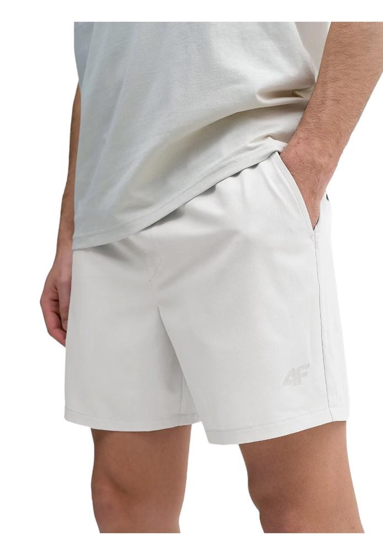 Pantaloni scurti de plaja barbati - Poliester - Alb - Alb
