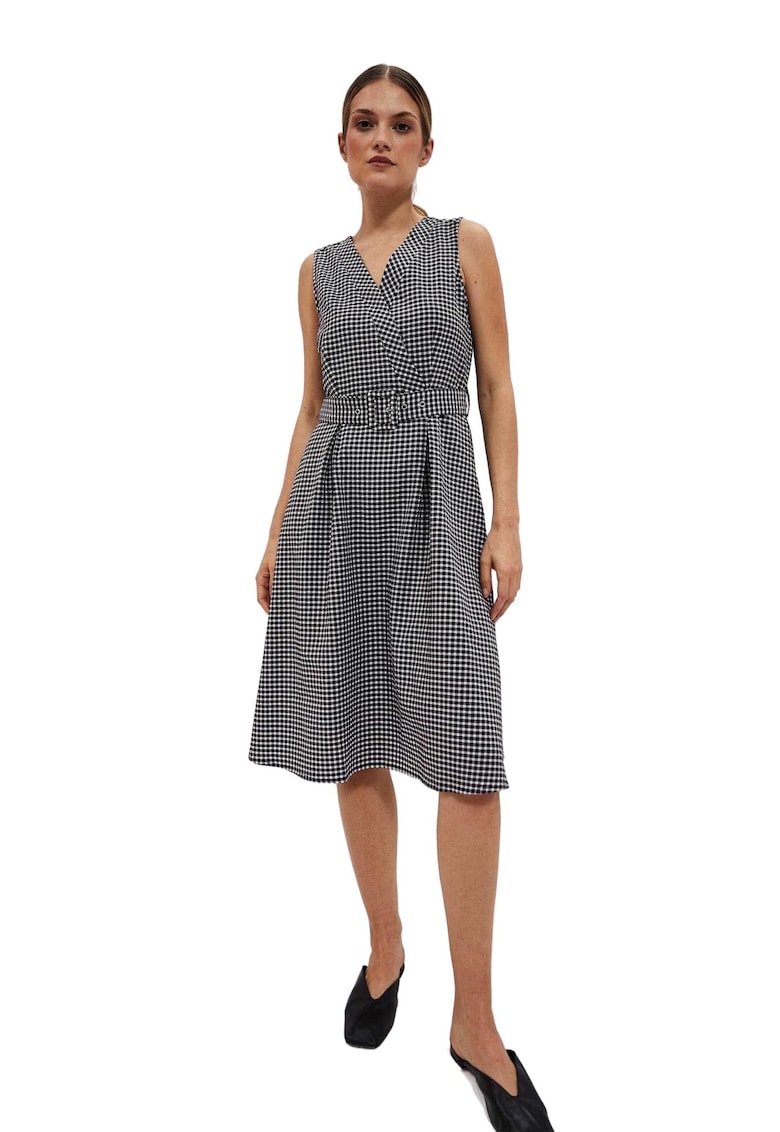Rochie de dama - Poliester - Bumbac - Negru - Alb - Alb/Negru