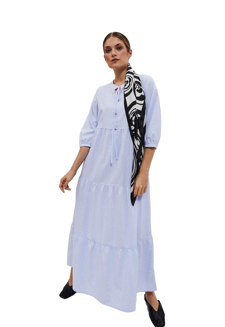 Rochie de dama - Poliester - Bumbac - Viscoza - Albastru - Albastru