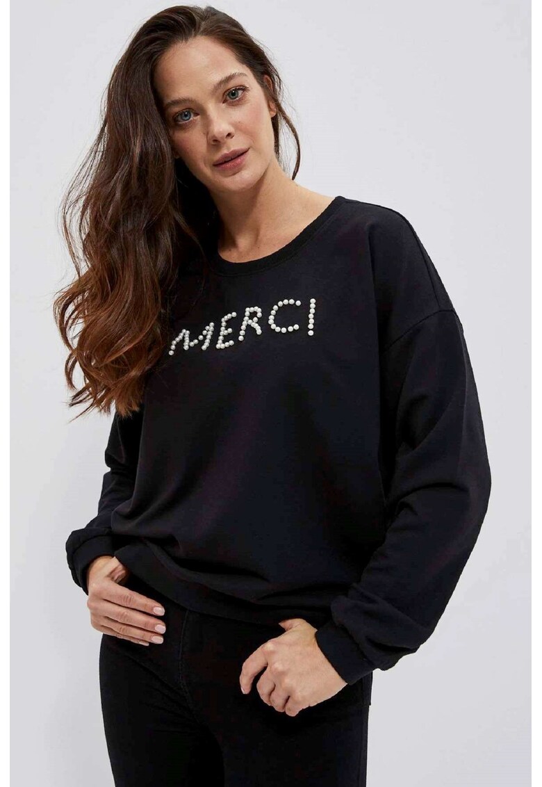 Pulover dama - Poliester - Negru - Negru