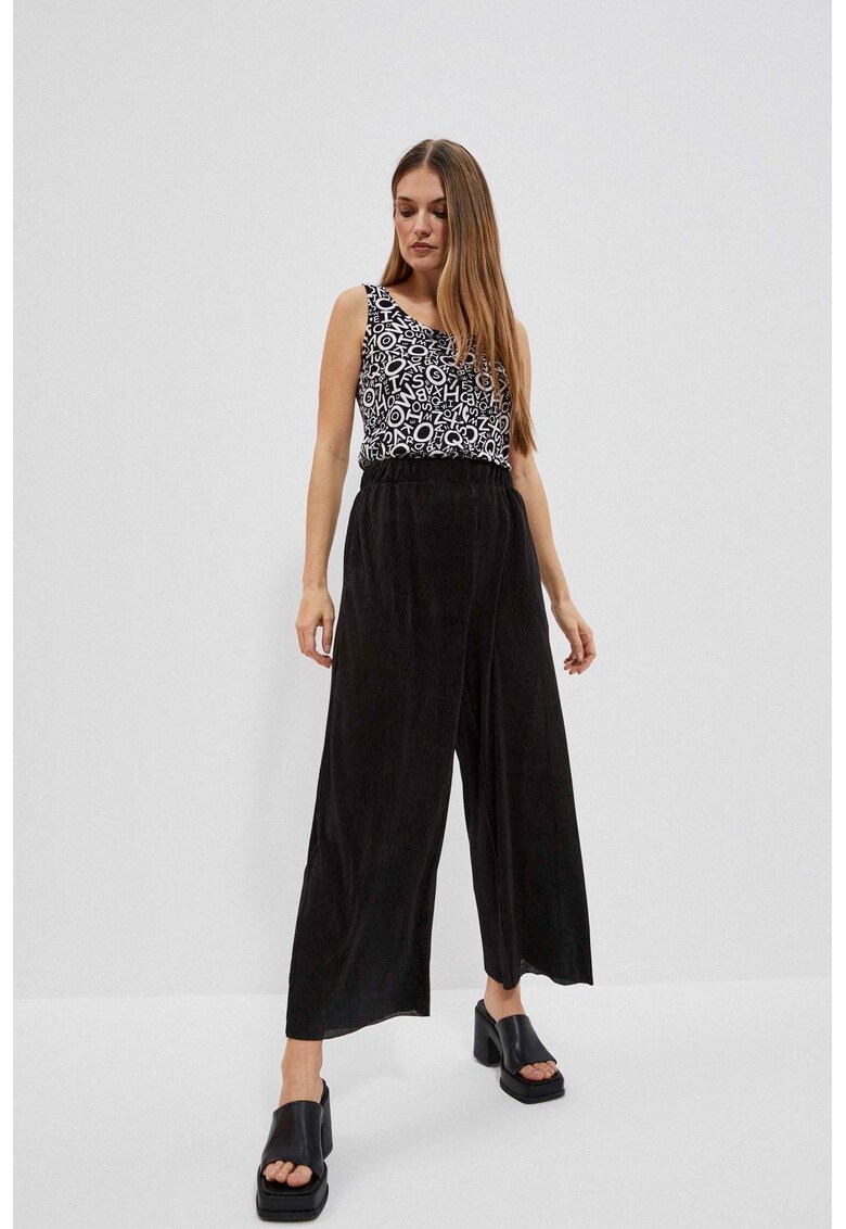 Pantaloni dama - Poliester - Negru - Negru