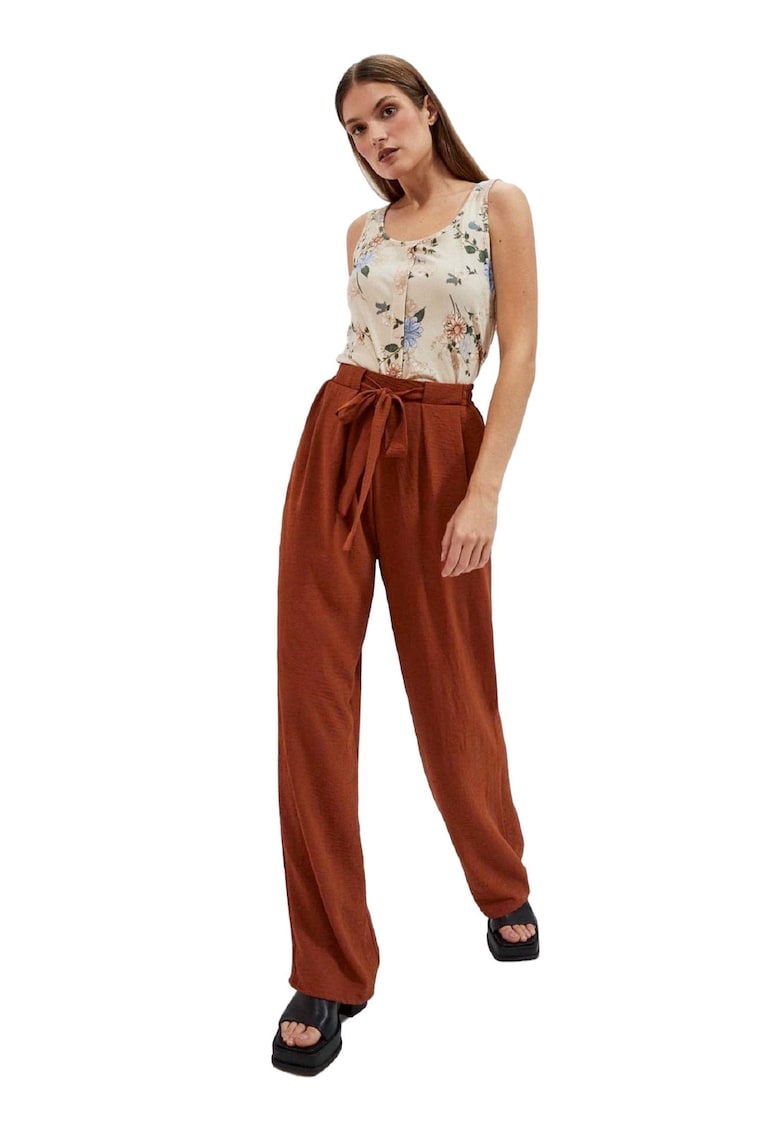 Pantaloni dama - Poliester - Maro - Maro
