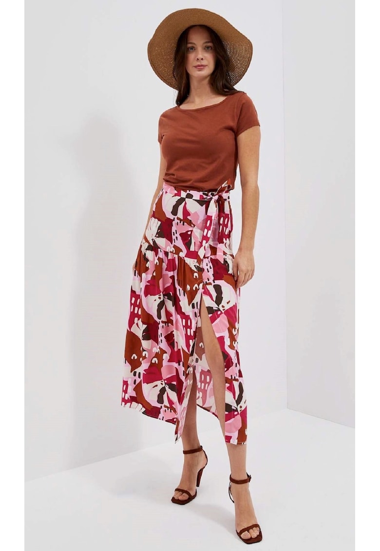 Fusta dama - Viscoza - Multicolor1` - Roz