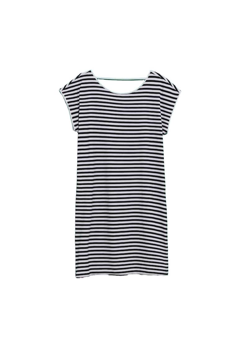 Rochie de dama - Poliester - Elastan - Alb - Negru - Alb/Negru