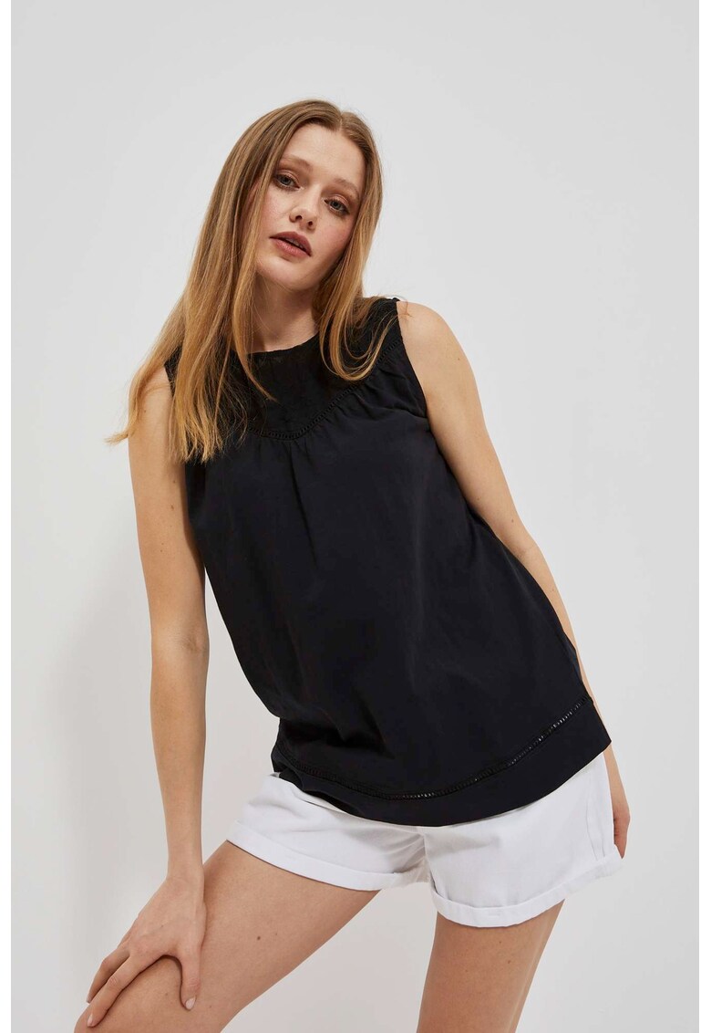 Top dama - Bumbac - Negru - Negru