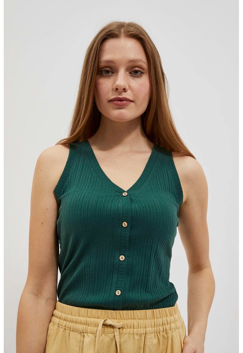 Top dama - Poliester - Verde - Verde